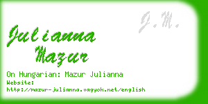 julianna mazur business card